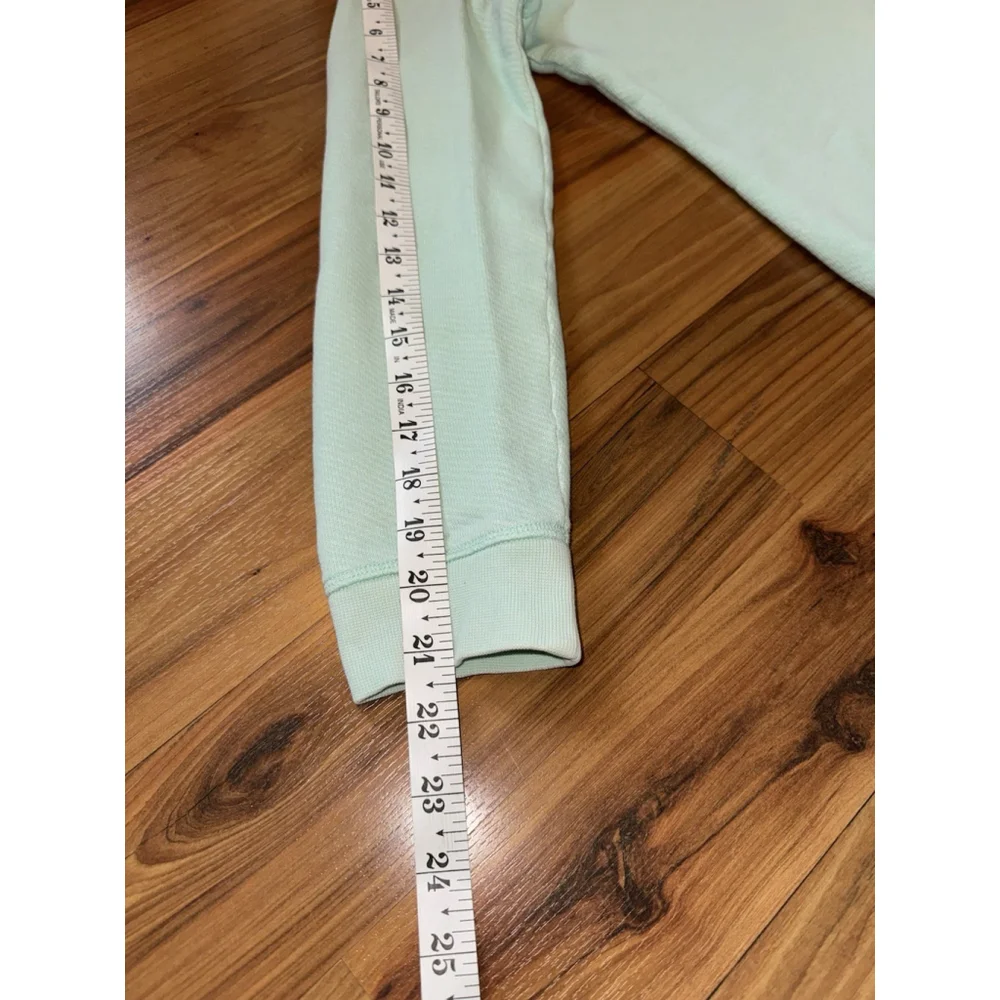 Kenzo Paris Mint Green Logo Sweatshirt Medium Sequin Designer Streetwear - Picture 8 of 8